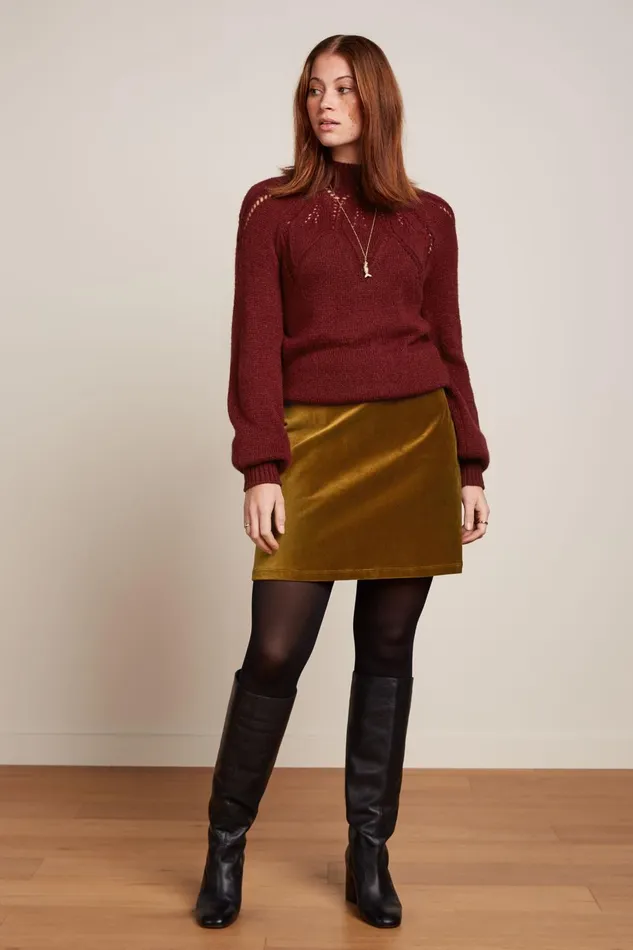 Skirts Women King Louie Olivia Skirt Uni Fargo Golden Brown 8211 Uni Fargo