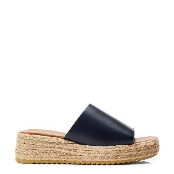 Slider Sandals Women Moda In Pelle Shoon Sh Astrid Black Leather