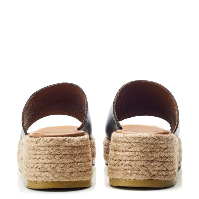 Slider Sandals Women Moda In Pelle Shoon Sh Astrid Black Leather