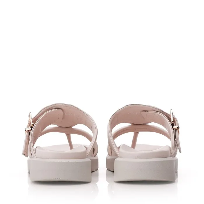 Slider Sandals Women Moda In Pelle Shoon Sh Impost Off White Leather