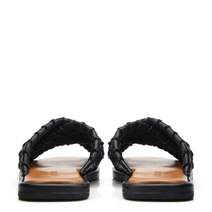 Slider Sandals Women Moda In Pelle Shoon Sh Scope Black Leather