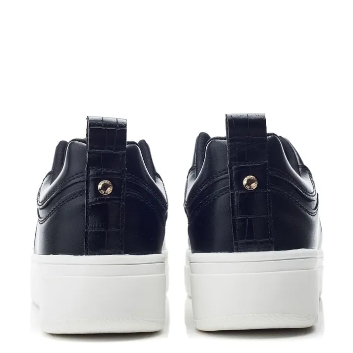 SlipOn Trainers Women Moda In Pelle Adaline Black Porvair