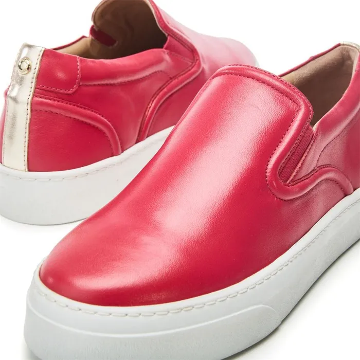 SlipOn Trainers Women Moda In Pelle Adreenia Raspberry Leather