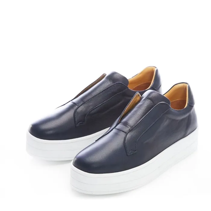 SlipOn Trainers Women Moda In Pelle Bsoleful BBath Navy Leather
