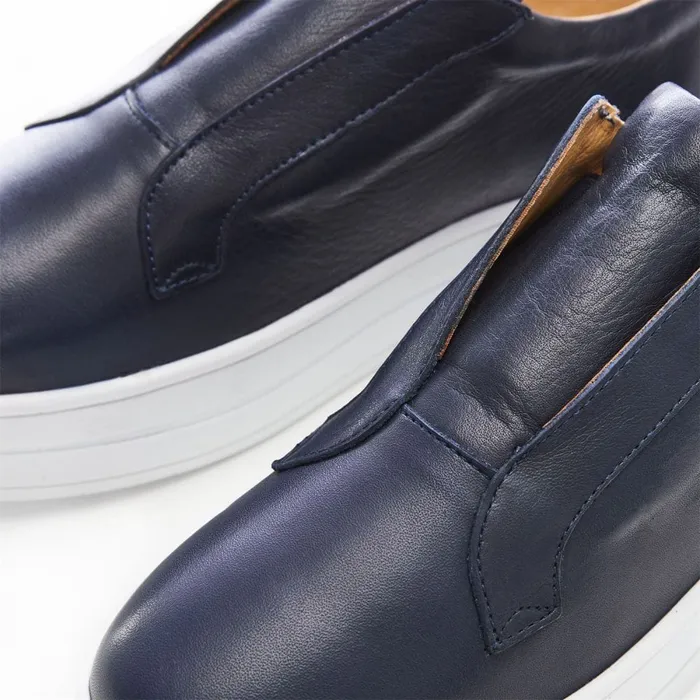 SlipOn Trainers Women Moda In Pelle Bsoleful BBath Navy Leather