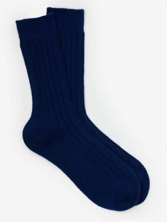 Socks Men JMcLaughlin Cashmere Socks Navy