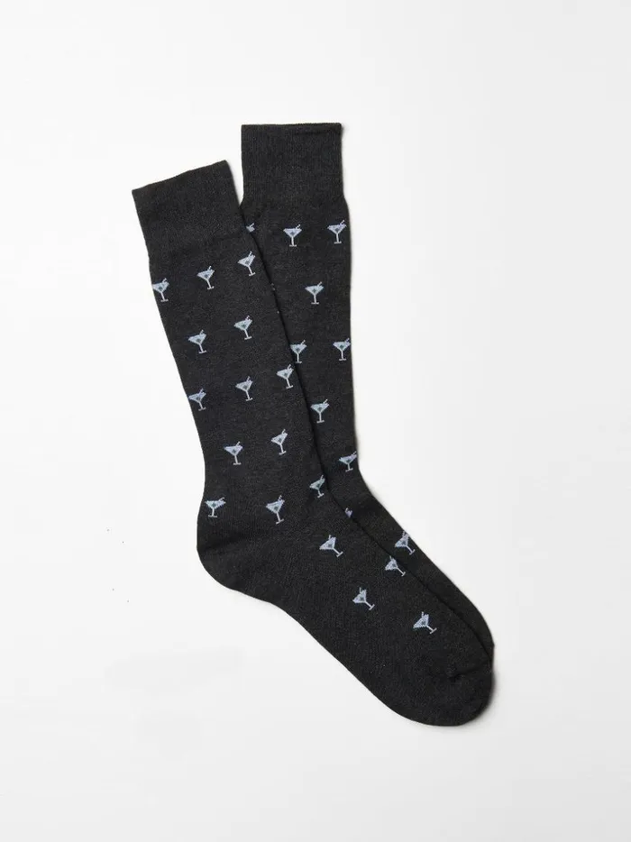 Socks Men JMcLaughlin Martini Socks Darkheather Gray