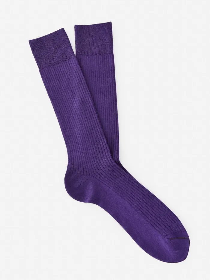 Socks Men JMcLaughlin Ribbed Socks Purple
