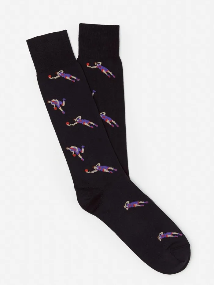 Socks Men JMcLaughlin Socks In Basketball Players Navy