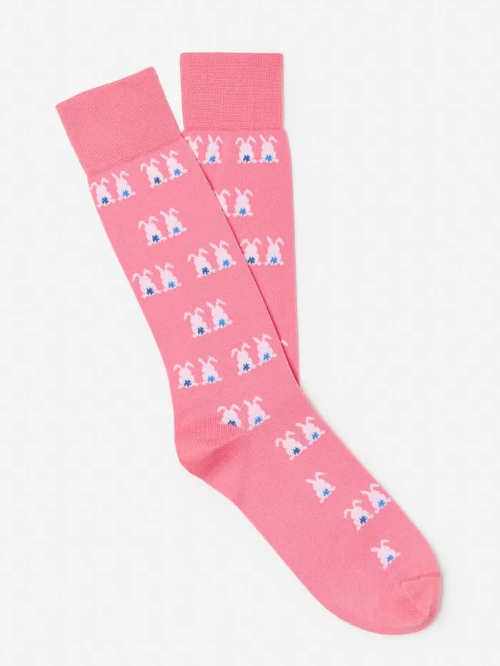 Socks Men JMcLaughlin Socks In Easter Bunny Pink