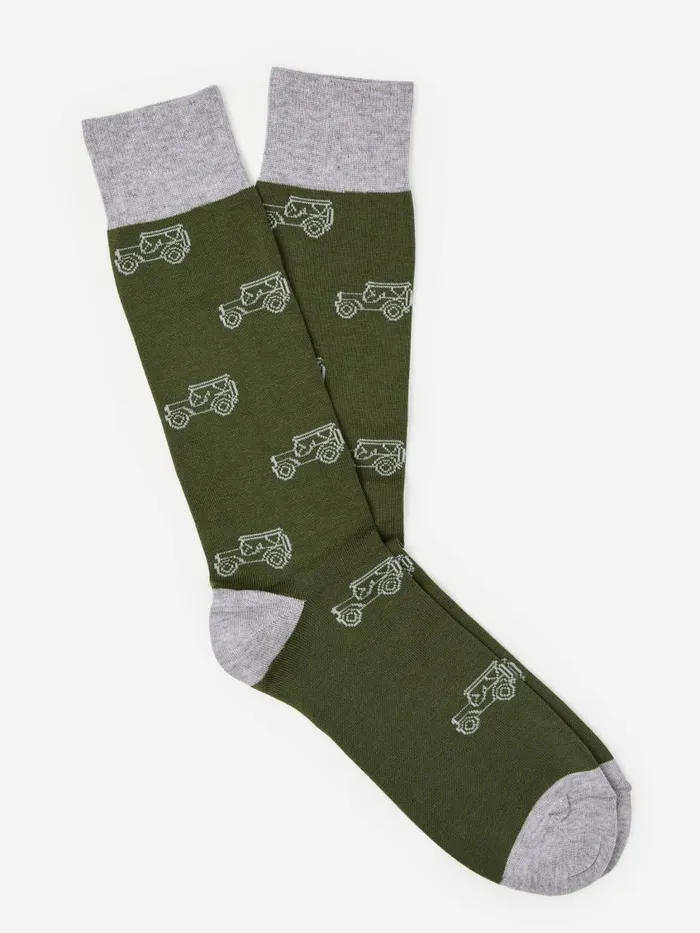 Socks Men JMcLaughlin Socks In Jeep Heather Light Greyolive
