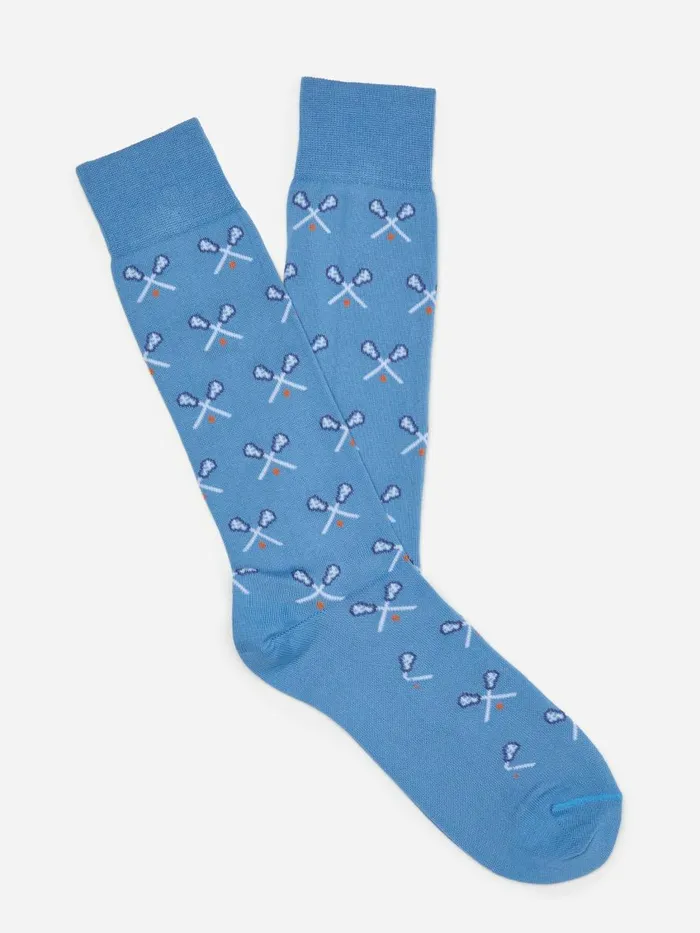 Socks Men JMcLaughlin Socks In Lacrosse Sticks Aqua