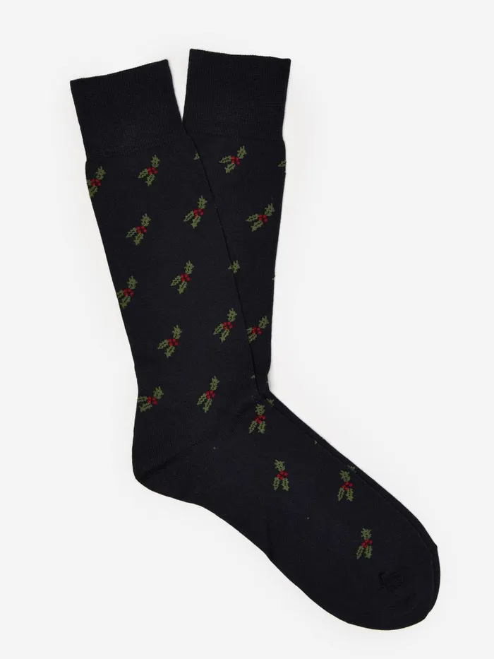 Socks Men JMcLaughlin Socks In Mistletoe Navyred