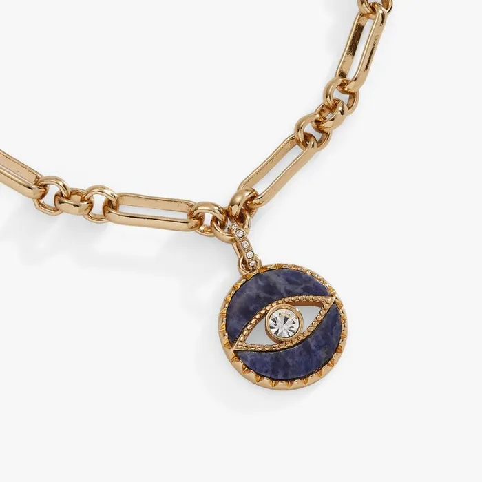 Sodalite Evil Eye Chain Bracelet Gold Women Alex And Ani Bracelets
