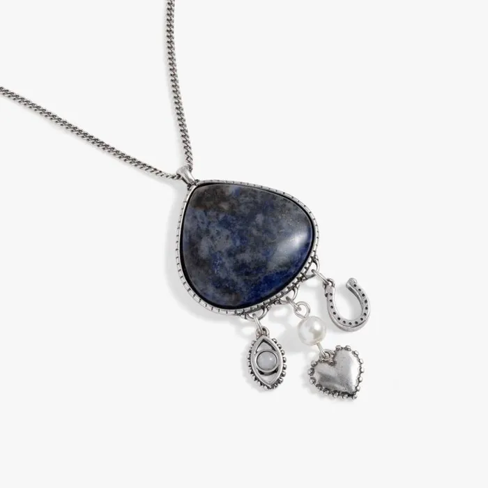 Sodalite Multicharm Necklace Antique Silver Women Alex And Ani Necklaces Sodalite Multicharm Necklace Antique Silver Women Alex And Ani Necklaces