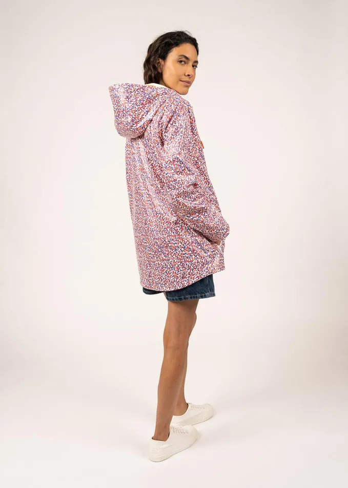 St Gabrielle Waterproof Patterned Rain Jacket With Fancy Drawstrings Capindigo Women Saint James Coats and Raincoats