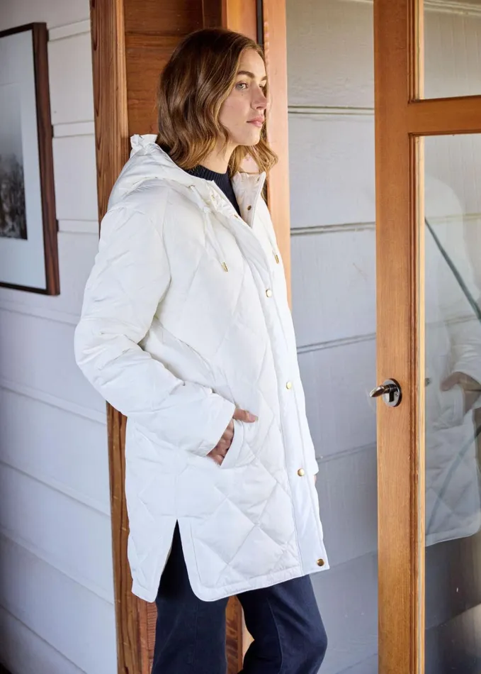 St Irina Quilted Hooded Puffer Jacket Winterwhite Women Saint James Aw24