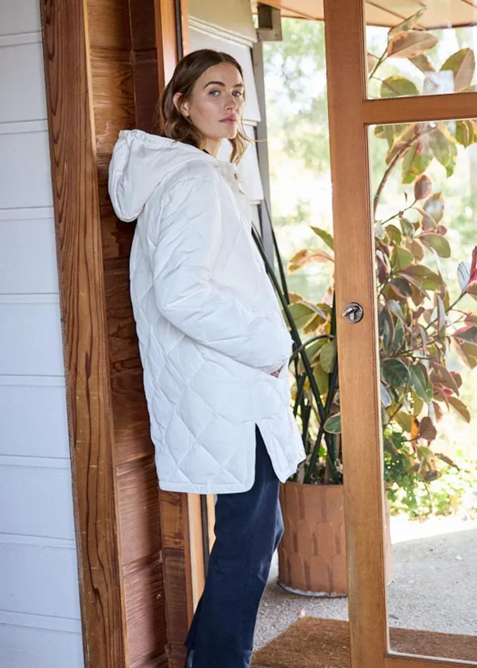 St Irina Quilted Hooded Puffer Jacket Winterwhite Women Saint James Aw24