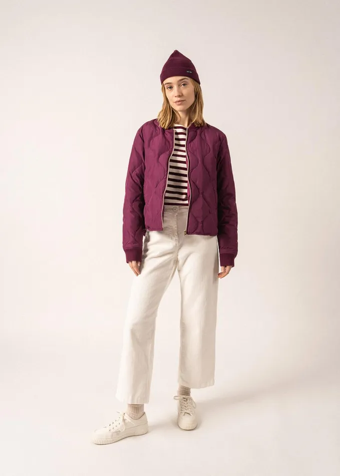 St Izia Quilted ZipUp Puffer Jacket Plum Women Saint James Aw24