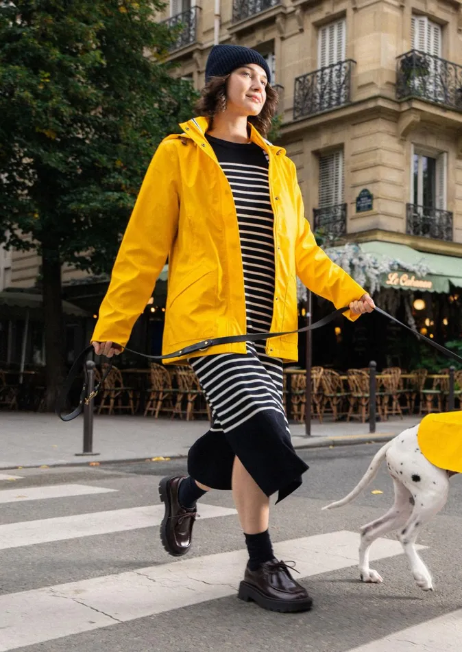 St Morgane Waterproof Raincoat With Hood Yellow Women Saint James Coats and Raincoats St Morgane Waterproof Raincoat With Hood Yellow Women Saint James Coats and Raincoats