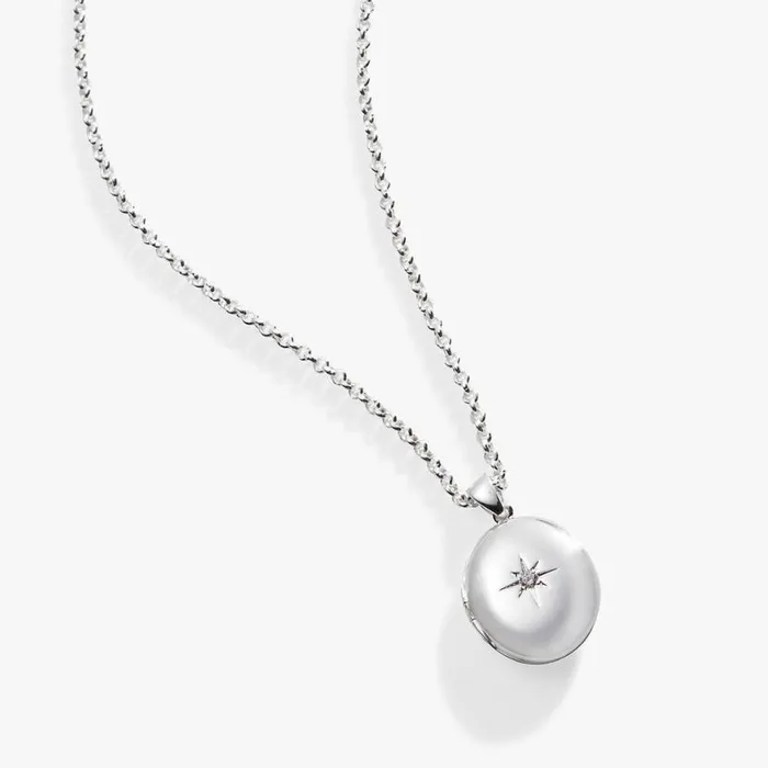 Starburst Locket Necklace Shiny Silver Women Alex And Ani Necklaces