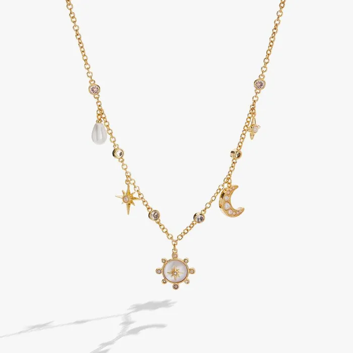 Stargazer Charm Necklace Gold Women Alex And Ani Necklaces