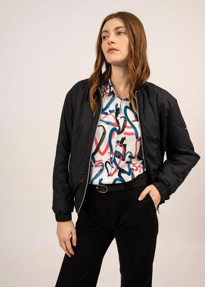 Ste Lydia Rainproof Bomber Jacket Darkblue Women Saint James Sweaters Cardigans and Jackets Ste Lydia Rainproof Bomber Jacket Darkblue Women Saint James Sweaters Cardigans and Jackets