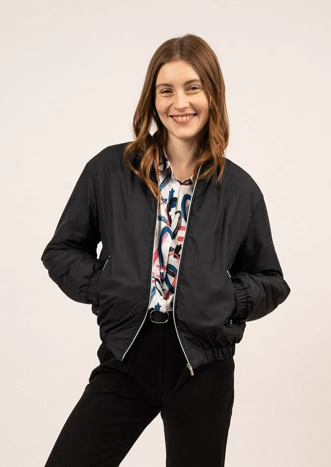 Ste Lydia Rainproof Bomber Jacket Darkblue Women Saint James Sweaters Cardigans and Jackets