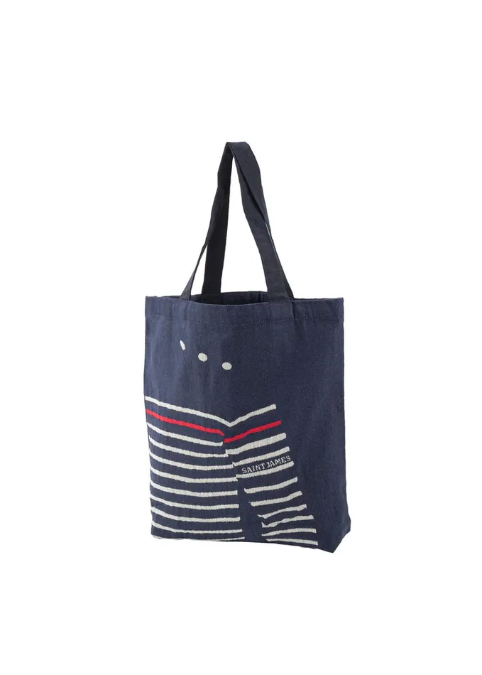 Striped Tote Bag Tote Bag In Recycled Cotton Navyecru Women Saint James Bags