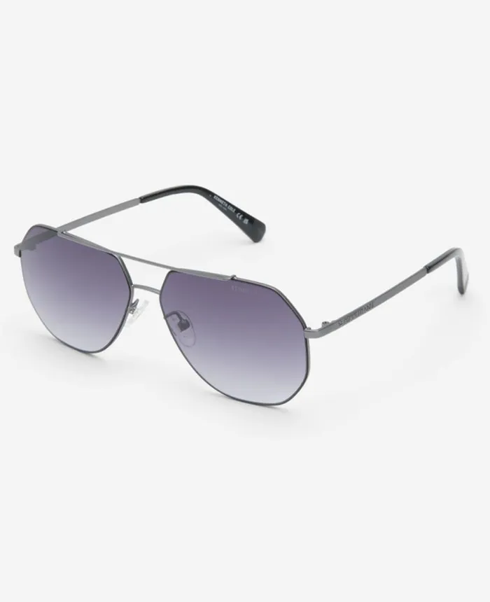 Sunglasses Men Kenneth Cole Metal Aviator Sunglasses Grey