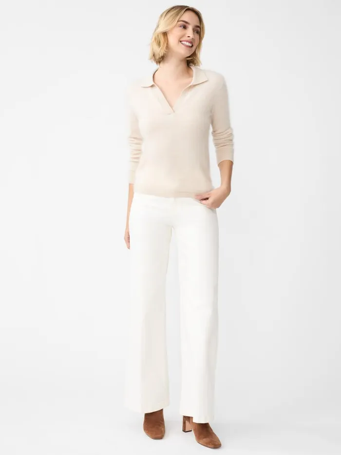 Sweaters Women JMcLaughlin Alyce Brushed Cashmere Sweater Light Oatmeal Sweaters Women JMcLaughlin Alyce Brushed Cashmere Sweater Light Oatmeal