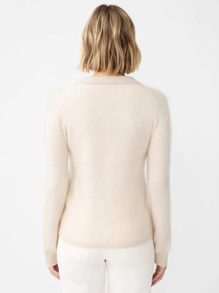 Sweaters Women JMcLaughlin Alyce Brushed Cashmere Sweater Light Oatmeal Sweaters Women JMcLaughlin Alyce Brushed Cashmere Sweater Light Oatmeal