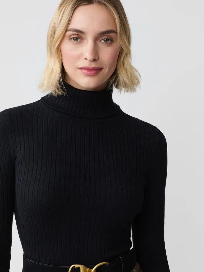 Sweaters Women JMcLaughlin Arlette Turtleneck Black