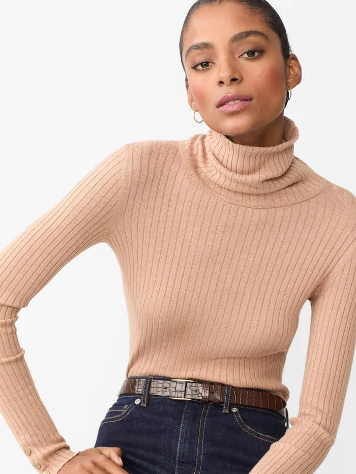 Sweaters Women JMcLaughlin Arlette Turtleneck Heather Camel