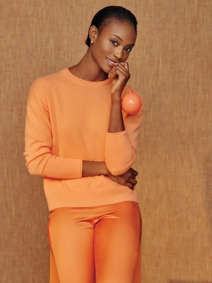 Sweaters Women JMcLaughlin Caitie Cashmere Sweater Apricot