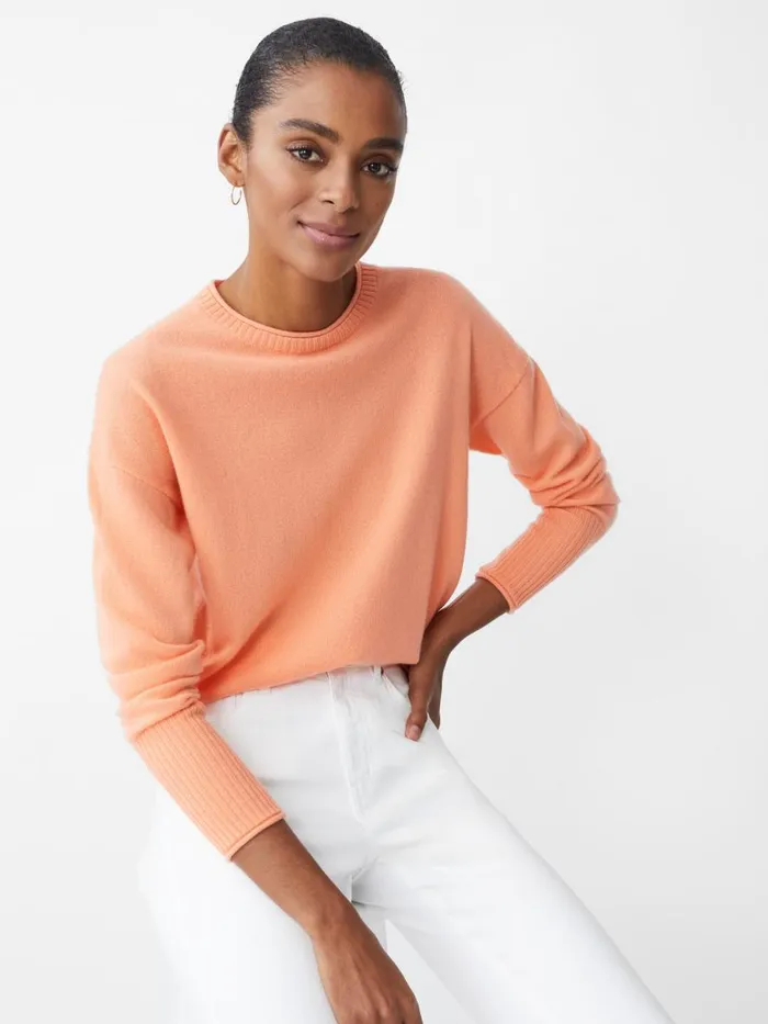 Sweaters Women JMcLaughlin Caitie Cashmere Sweater Apricot