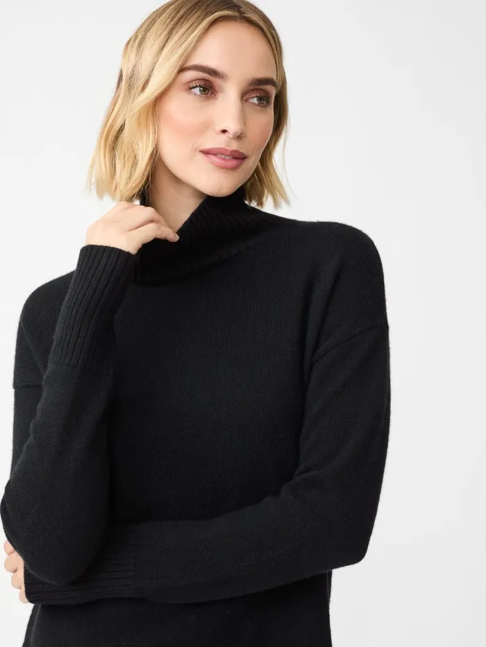 Sweaters Women JMcLaughlin Dina Cashmere Turtleneck Black Sweaters Women JMcLaughlin Dina Cashmere Turtleneck Black