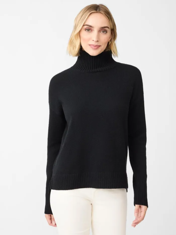 Sweaters Women JMcLaughlin Dina Cashmere Turtleneck Black Sweaters Women JMcLaughlin Dina Cashmere Turtleneck Black