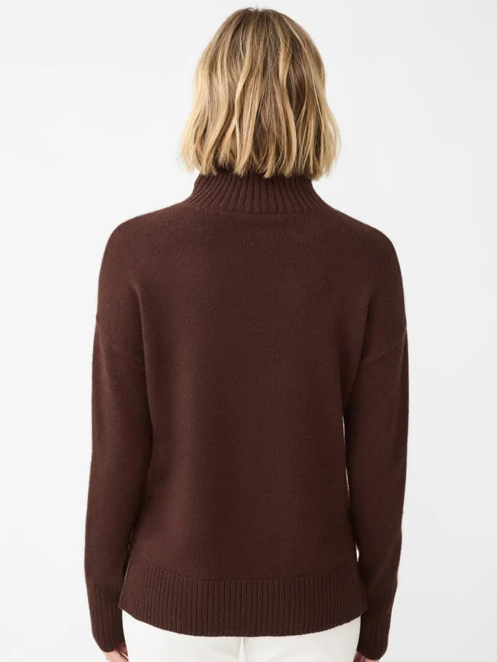 Sweaters Women JMcLaughlin Dina Cashmere Turtleneck Chocolate Brown Sweaters Women JMcLaughlin Dina Cashmere Turtleneck Chocolate Brown