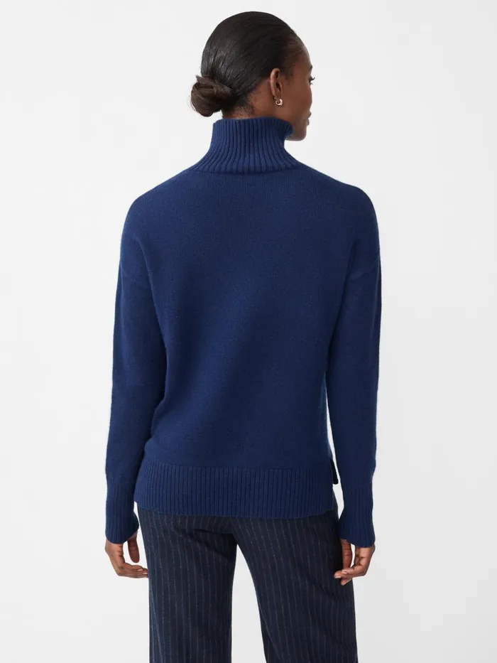 Sweaters Women JMcLaughlin Dina Cashmere Turtleneck Classic Navy Sweaters Women JMcLaughlin Dina Cashmere Turtleneck Classic Navy