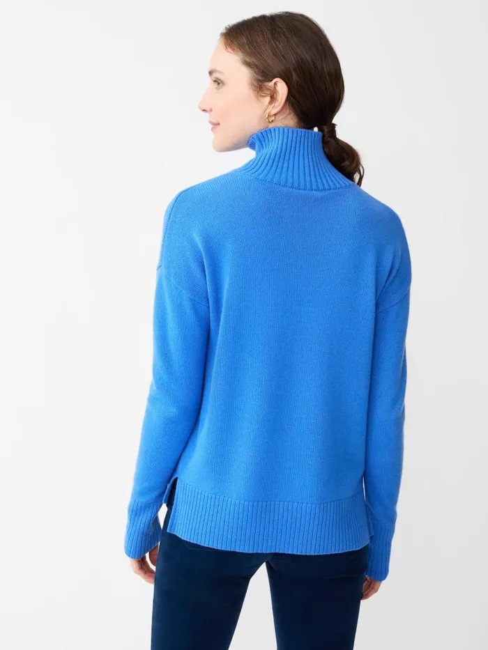 Sweaters Women JMcLaughlin Dina Cashmere Turtleneck Jmc Blue Sweaters Women JMcLaughlin Dina Cashmere Turtleneck Jmc Blue