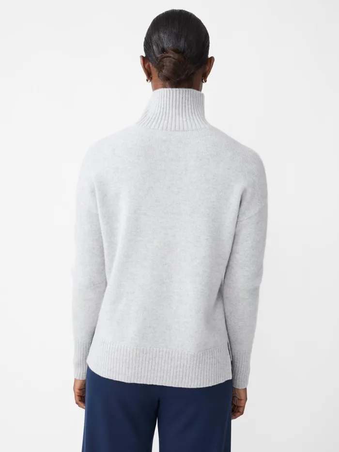 Sweaters Women JMcLaughlin Dina Cashmere Turtleneck Light Heather Gray Sweaters Women JMcLaughlin Dina Cashmere Turtleneck Light Heather Gray