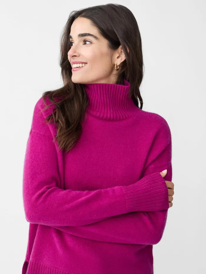 Sweaters Women JMcLaughlin Dina Cashmere Turtleneck Violet Sweaters Women JMcLaughlin Dina Cashmere Turtleneck Violet