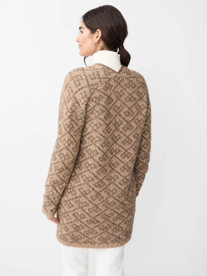 Sweaters Women JMcLaughlin Ida Cardigan In Jacquard Brownmulti