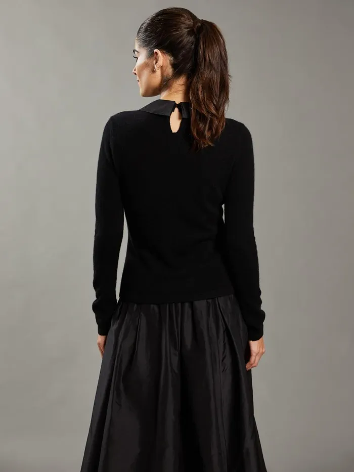 Sweaters Women JMcLaughlin Lucy Cashmere Sweater RSVP X Steven Stolman Black