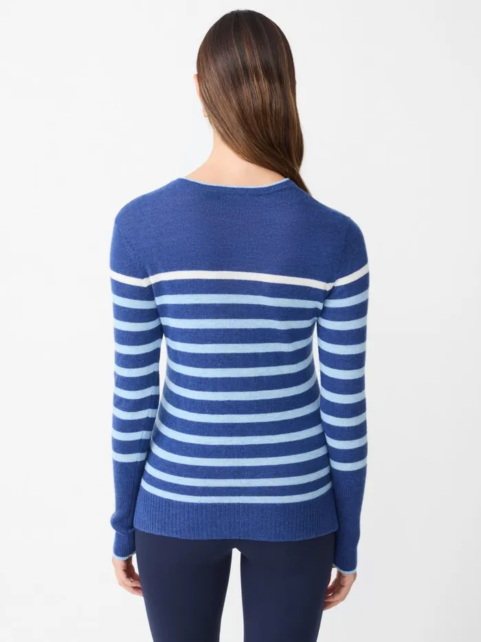 Sweaters Women JMcLaughlin Poet Cashmere Sweater In Stripe Navymulti Sweaters Women JMcLaughlin Poet Cashmere Sweater In Stripe Navymulti