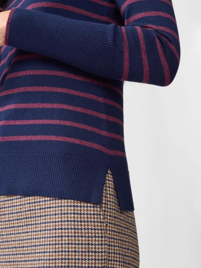 Sweaters Women JMcLaughlin Poet Sweater In Stripe Navymerlot