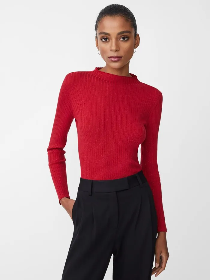Sweaters Women JMcLaughlin Sylvana Metallic Sweater Rouge
