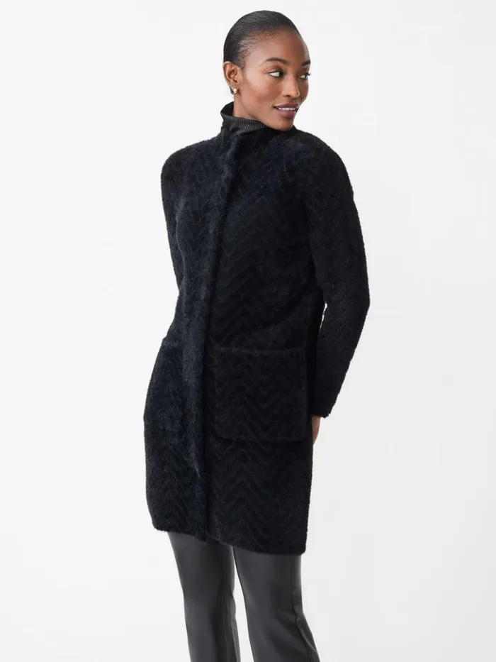 Sweaters Women JMcLaughlin Tripp Sweater Coat In Jacquard Black