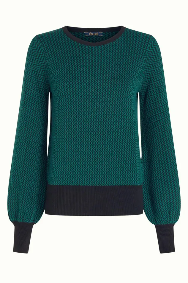 Sweaters Women King Louie Bell Sleeve Top Teddy Antique Green 8211 Teddy